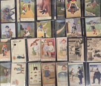 Postcards, Comic, approx. 225 cards in sleeves to include Donald McGill, Hamish, Fred Spurgin,
