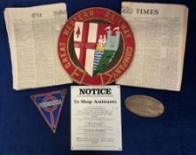 Collectables, 6 items to comprise a triangular London Transport enamelled radiator badge, a large