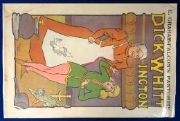 Entertainment, Poster, a large colour lithograph theatre poster for E. Graham-Falcon’s pantomime