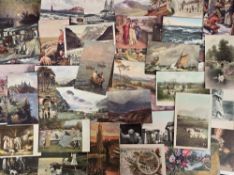 Postcards, a selection of approx. 600 cards to include 300 Scotland and 100 Wales, scenic views, a