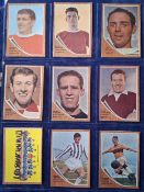 Trade cards, A&BC Gum Footballers 1964 (Green Back Quiz, Scottish) (set 81 cards) includes 2