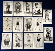 Boxing postcards, Boxing News, a collection of 14 photographic postcards, Rocky Graziano, Peter