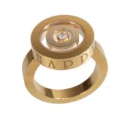 Ring, CHOPARD HAPPY SPIRIT von 1997, GG 750/000, sig. Chopard N° 3131734, moving Diamond im ...