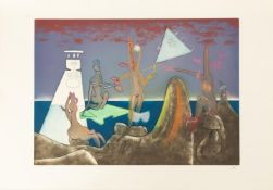 Roberto Matta - 4 AM from L'Arc Obscure des Heures, 1975