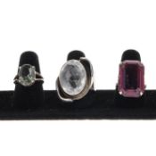 Silver Amethyst Rings Collections, 37g