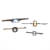 Silver Bar Brooch Collection incl. Antique, Citrine, 18g