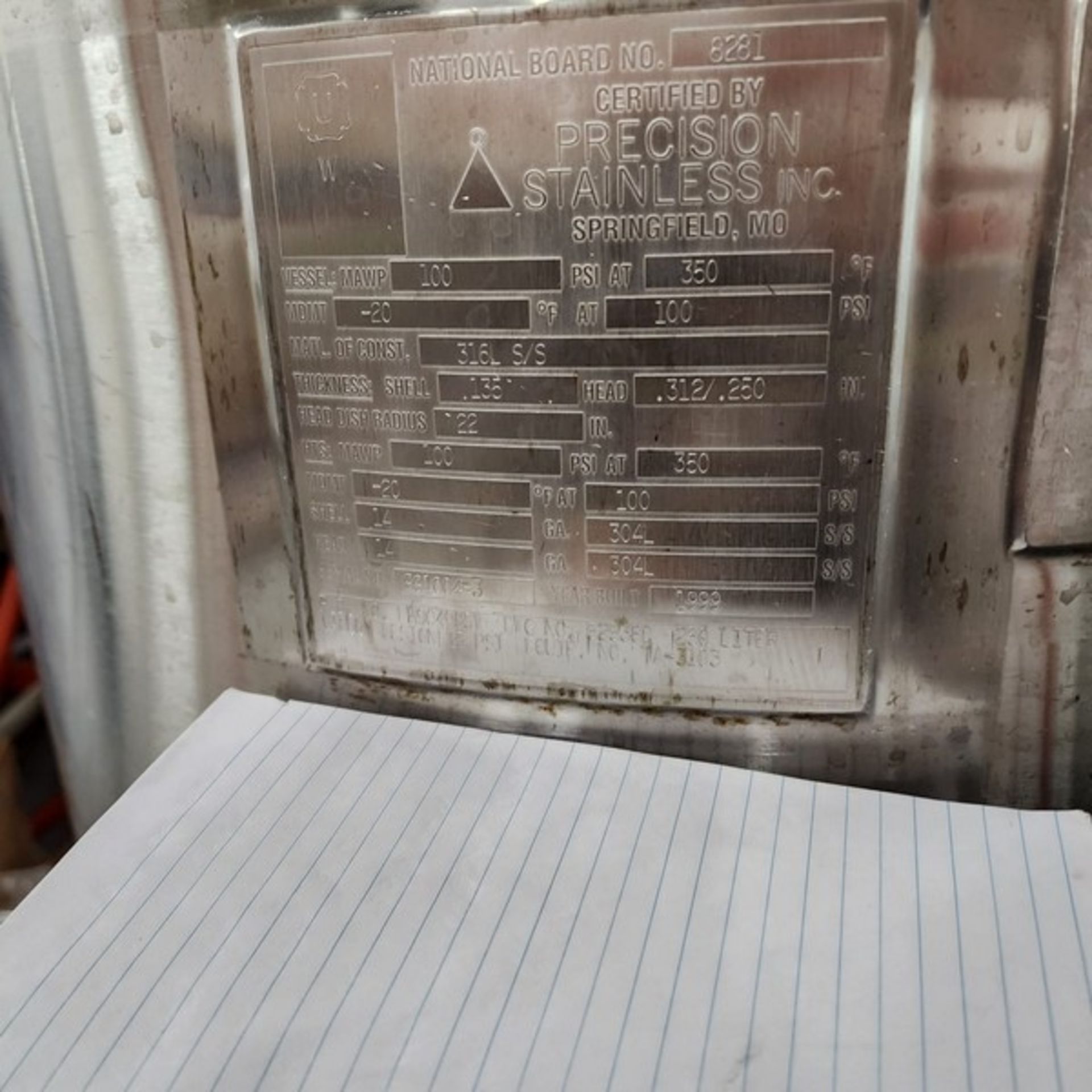 250 Liter S/S Process Tank - Image 7 of 10