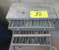 Huot 5-Drawer Drill Box, w/ Assorted Drills