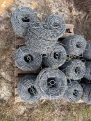 PALLET OF 11 BARBED WIRE ROLLS