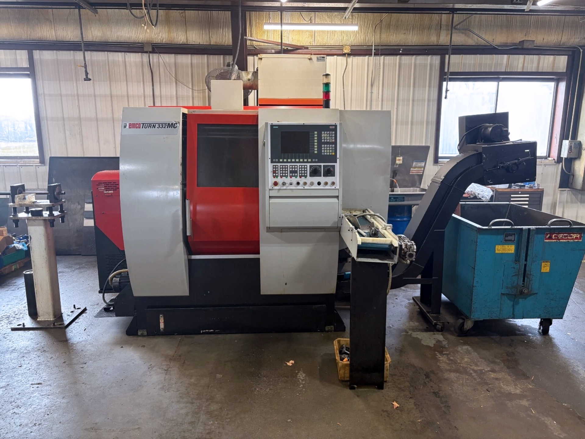 Emco Turn 332MC Horizontal Turning Machine (2003) Description Bar ...