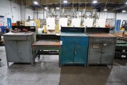 (4) STAND UP METAL WORKSTATIONS