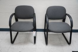 OFFICE CHAIR SETS, TABLE , AND 2 DOOR WOOD CABINET