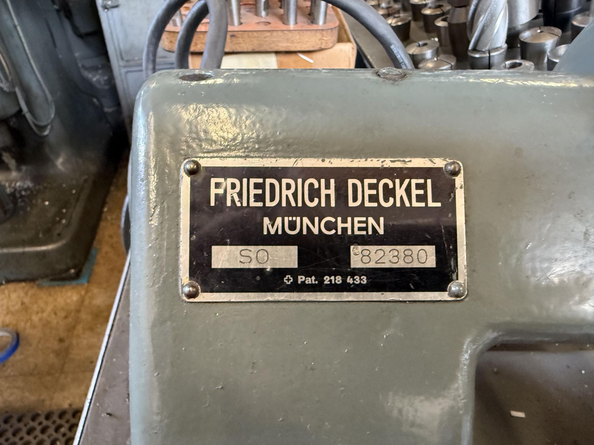 Friedich Deckel Model SO/62 Single Lip Tool & Cutter Grinder Wheel Size ...