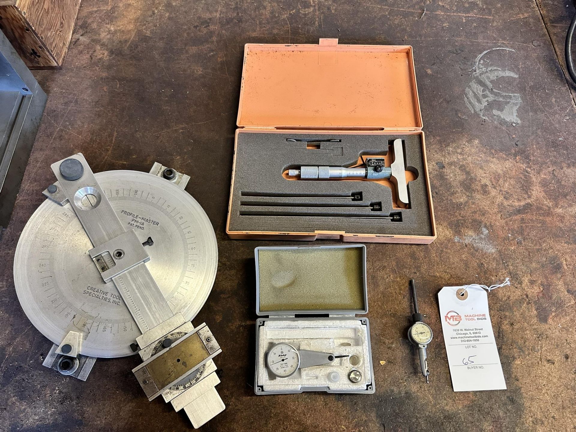 Assorted Lot of (5) Precision Measuring Tools Lot Includes:(2) Dial ...