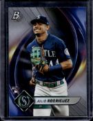 JULIO RODRIGUEZ 2022 BOWMAN PLATINUM ROOKIE CARD