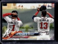 RONALD ACUNA JR OZZIE ALBIES 2018 TOPPS COMBOS ROOKIE CARD