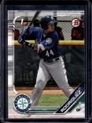 JULIO RODRIGUEZ 2019 BOWMAN DRAFT 1ST ROOKIE CARD