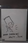 Matt Groening Signed Sketch