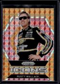 RUSTY WALLACE 2022 PANINI PRIZM ICONS ORANGE FLOURESCENT PRIZM SP