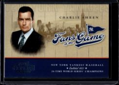 CHARLIE SHEEN 2004 PLAYOHH HONORS FANS OF THE GAME YANKEES