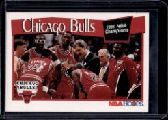 MICHAEL JRODAN & THE CHICAGO BULLS 1991-92 HOOPS NBA CHAMPIONS