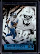 AMON RA ST. BROWN 2021 PANINI ILLUSIONS BLACK FOIL ROOKIE CARD