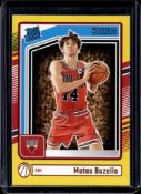 MATAS BUZELIS 2024-25 DONRUSS RATED ROOKIE YELLOW PRESS PROOF ROOKIE CARD