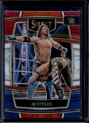 AJ STYLES 2022 PANINI SELECT WWE RED WHITE & BLUE PRIZM