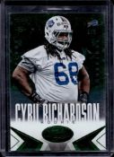 CYRIL RICHARDSON 2014 PANINI CERTIFIED CAMOFLAGE EMERALD ROOKIE CARD