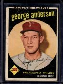 GEORGE SPARKY ANDERSON 1959 TOPPS ROOKIE CARD