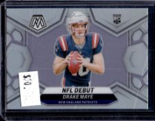 DRAKE MAYE 2024 PANINI MOSAIC DEBUT SILVER PRIZM ROOKIE CARD