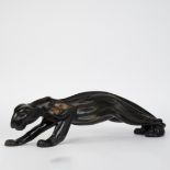 Art Deco panther in coromandel wood, 1940s