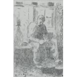 Rik WOUTERS (1882-1916), etching The prisoner 1911, signed in the plate