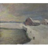 Carolus TREMERIE (1858-1945), oil on canvas Winter view, signed