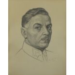 Evariste Gustave DE BUCK (1892-1974), pencil drawing Portrait of a Russian general Vorvichilov 1942,