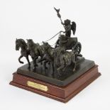 A Franklin Mint bronze 'Quadriga', on wooden plinth, on the occasion of the 200th anniversary of the