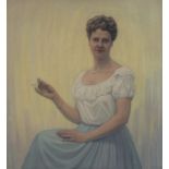 Evariste Gustave DE BUCK (1892-1974), oil on canvas portrait of a woman with cigarette, signed and d