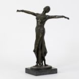Agathon LÉONARD (1841-1923), bronze sculpture La danseuse on marble base, signed