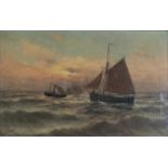 Romain STEPPE (1859-1927), oil on canvas Marine, signed