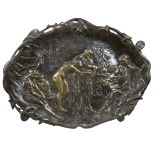 Bronze tray ‘Un Marchand d'Esclaves’, signed Aug. Moreau after V.Giraud, late 19th century