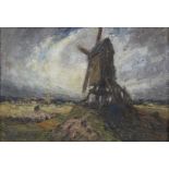 Léo SPANOGHE (1874-1955), oil on canvas Landscape with mill, signed