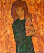 Jef WAUTERS (1927-2013), oil on canvas 'mother and child', signed