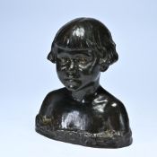 Frans JOCHEMS (1880-1949), bronze child's head 'Ida', signed