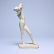 George MINNE (1866-1941), plaster statue 'The Bather', signed