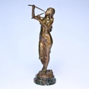Edouard DROUOT (1859-1945), bronze sculpture 'La muse des bois', signed/titled