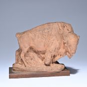 Frans JOCHEMS (1880-1949), terracotta sculpture of a bison, signed