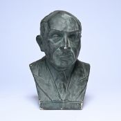 Hildebert Derre (1886-1964), patinated plaster bust of August Vermeilen, signed