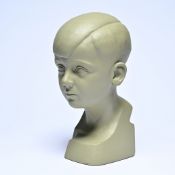 Jan ANTEUNIS (1896-1973), patinated terracotta sculpture of a boy's head, signed
