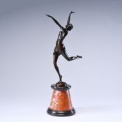 Bruno ZACH (1891-1935), bronze sculpture of a dancer on a marble base, signed and stamped bronze gar