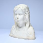 Marcel KLEINE (1884-c.1956), marble bust of a young girl, signed